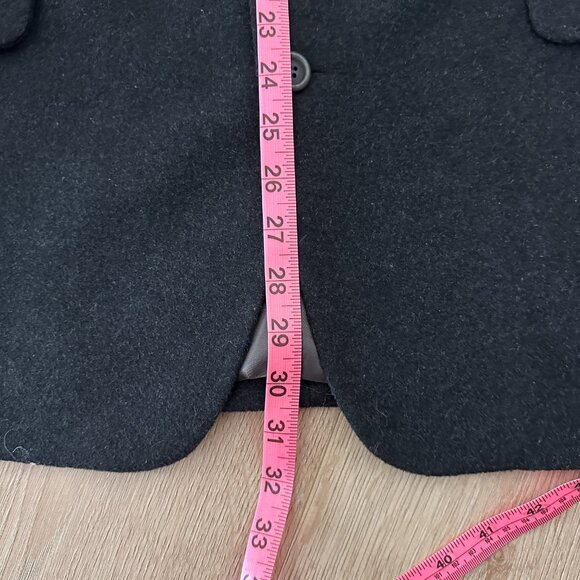 Unisex Wool Cashmere Blend Blazer Style Coat sz 40R - Marled Black - Picture 10 of 13